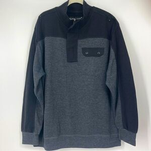 Marc Ecko Men’s Sweater 3/4 Zip Black/Grey Color Size 2XL